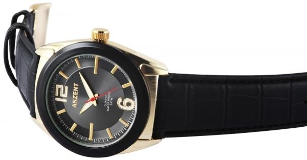 Akzent Herrenuhr mit Kunstlederband