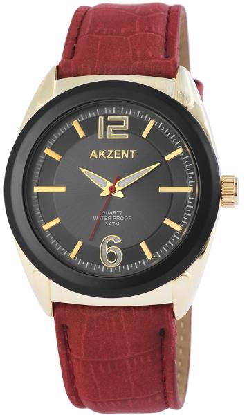 Akzent Herrenuhr mit Kunstlederband