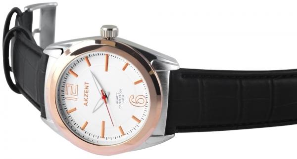 Akzent Herrenuhr mit Kunstlederband