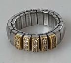 Nomination Edelstahl/Goldring mit Zugband